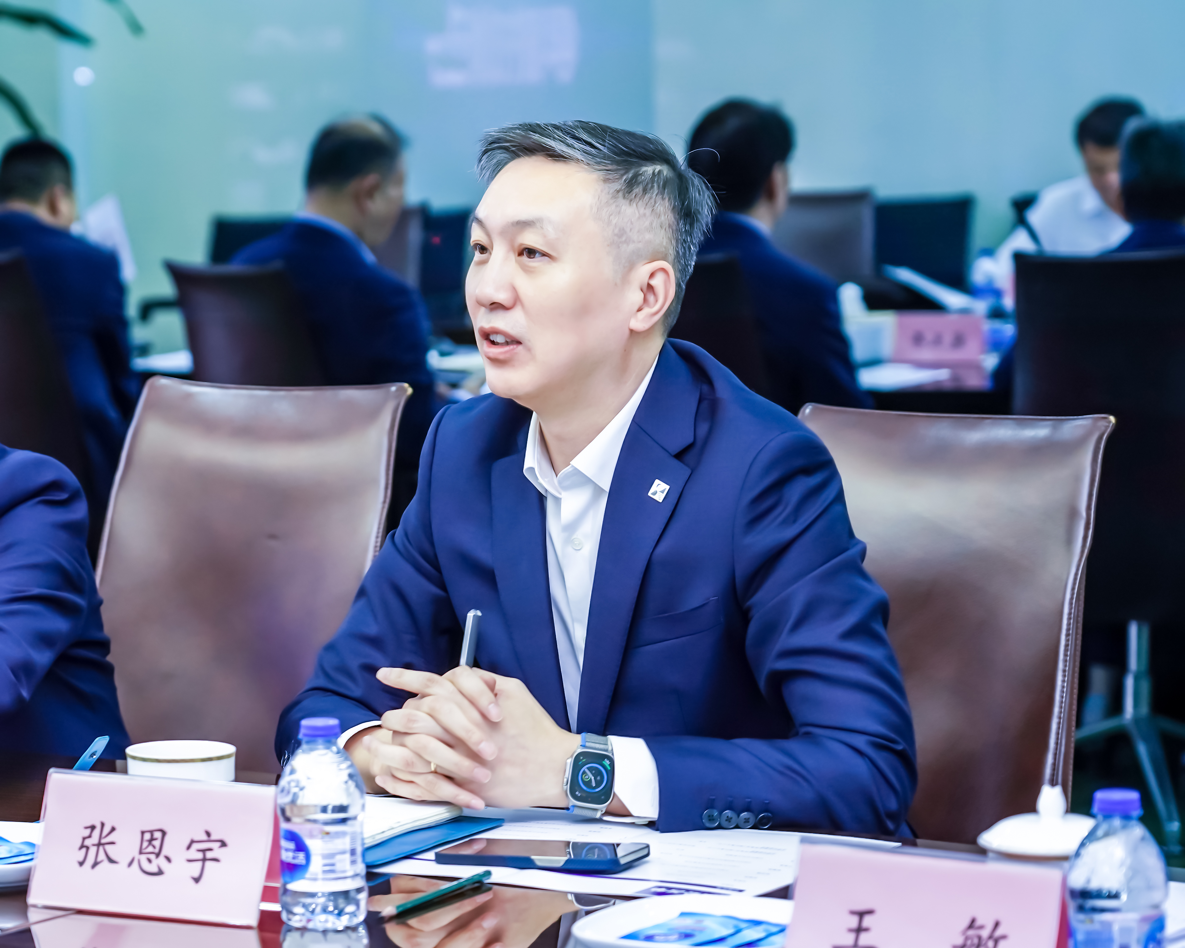 中国石化领导刘会友、张建阔一行莅临ca88参观考察(图8)